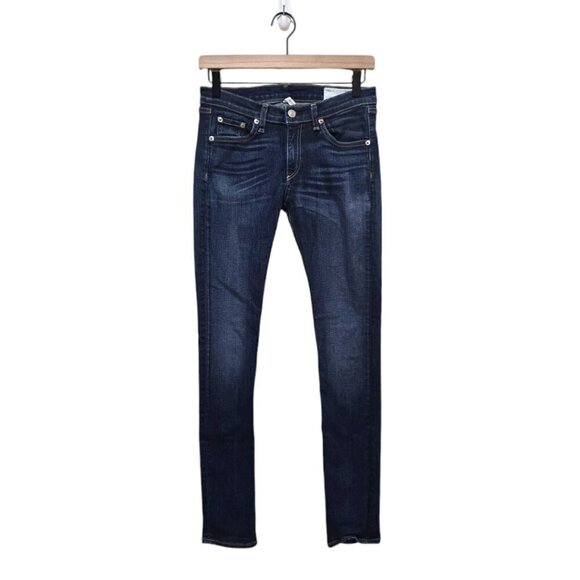 Rag & Bone Mid-Rise Skinny Jeans in Clean Charin Sz 27 - Picture 1 of 9